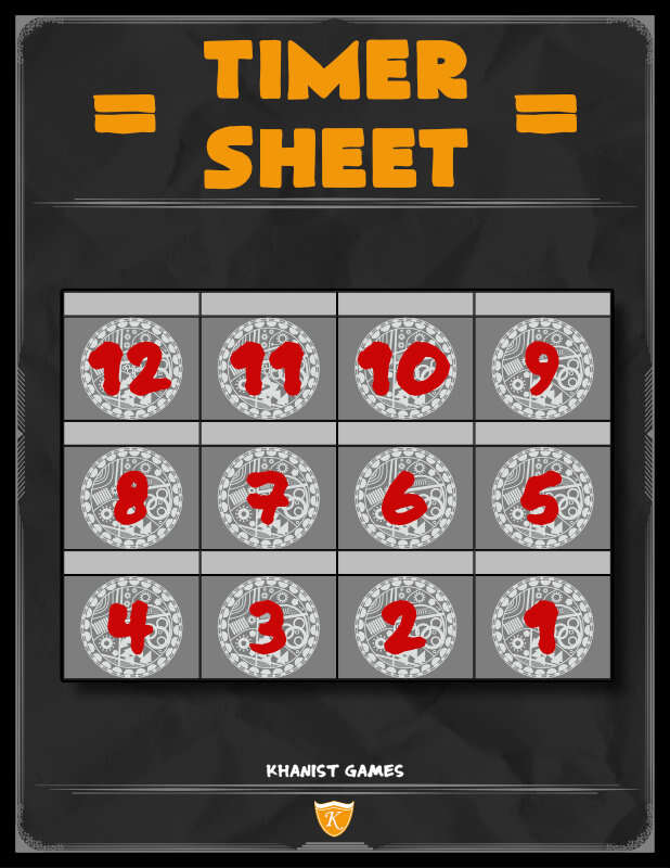 Timer Sheet - Khanist Games | DriveThruRPG