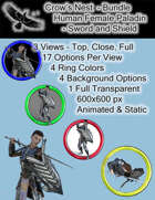 Human Female Paladin - Sword and Shield [BUNDLE]