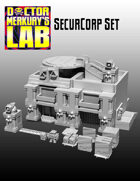 15mm Cyberpunk Scifi City SecurCorp Terrain Pack  3D Files