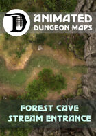 Animated Dungeon Maps: Forest Cave Stream Entrance