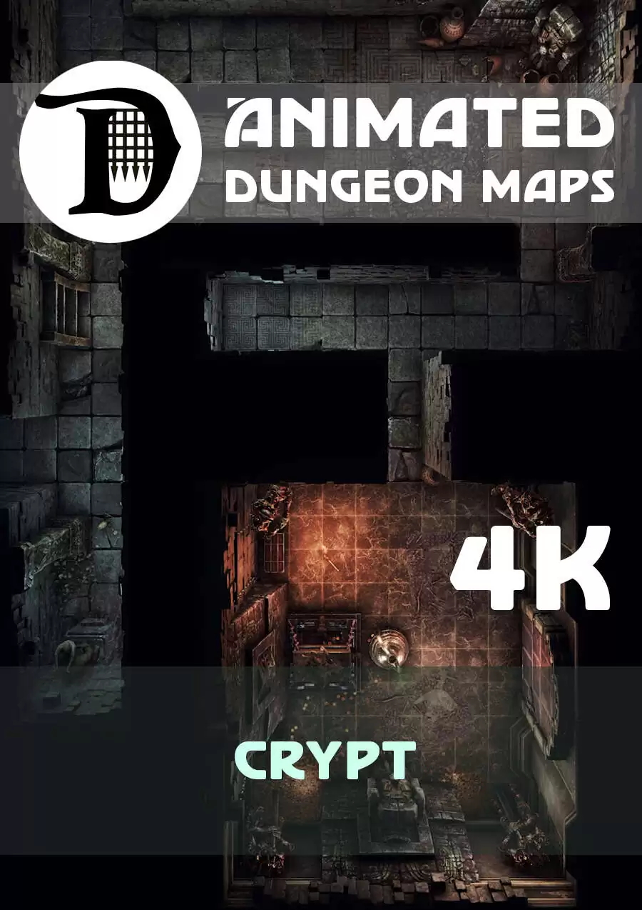 Animated Dungeon Maps: Crypt 4k - Animated Dungeon Maps | DriveThruRPG