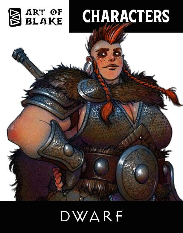 Character Stock Art - Dwarf - Color - artofblake | DriveThruRPG