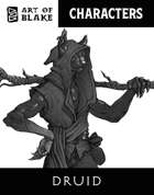 Character Stock Art - Druid - Greyscale