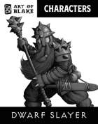 Character Stock Art - Dwarf Slayer - Greyscale
