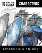 Character Stock Art - Lizardfolk Knight Art Pack
