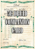 5e Druid Companion Card