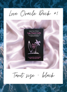 Island Time Wellness Love Oracle Cards - Tarot Compliment Deck for Couples, Lovers, Romantic Life, Relationships, Romance, Emotions - Intuitive Reading Sessions, Beautiful Art - Pack of 54 + 26 Blank= 80 Cards - Black With Silver Text