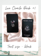 Island Time Wellness Love Oracle Cards 2 Tarot Size Black With Silver Text 80