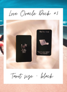 Island Time Wellness Love Oracle Cards 3 Tarot Size Black With Silver Text 80