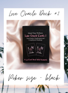 Island Time Wellness Love Oracle Cards 2 Poker Size Black With Silver Text