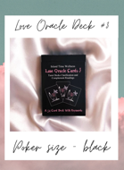Island Time Wellness Love Oracle Cards 3 Poker Size Black With Silver Text