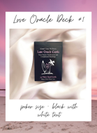 Island Time Wellness Love Oracle Cards 1 Poker Size Black|White