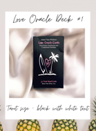 Island Time Wellness Love Oracle Cards 1 Tarot Size Black With White Text 80