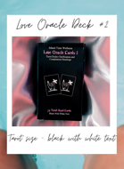 Island Time Wellness Love Oracle Cards 2 Tarot Size Black With White Text 80