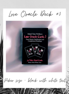 Island Time Wellness Love Oracle Cards 3 Poker Size Black With White Text