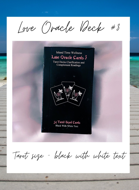 Island Time Wellness Love Oracle Cards 3 Tarot Size Black With White Text 80
