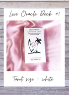 Island Time Wellnesss Love Oracle Cards 1 Tarot Size White With Black Text 80