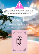 Island Time Wellness POKER SIZE Learning Tarot Cards | Pink | Palms Back | ADD A CLEAR PLASTIC DECK BOX TO THE ORDER AT CHECKOUT PLEASE :)