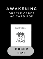Island Time Wellness Awakening Oracle Card PDF | Poker Size | White | 40 Card Deck | Awakening Cards and Relationship Picture Cards | BOTH A4 and US