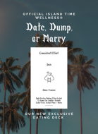 Date, Dump, or Marry PDF DF|DM Dating Cards | Tarot Size | Printable Cards in A4 Europe + US Letter Sizes | Island Time Wellness