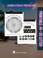 Island Time Wellness® Learning Astrology Wheel PDF A4 US