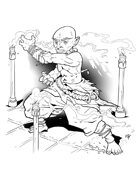Spot Art - Halfling Monk - RPG Stock Art