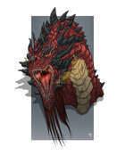Spot Art - Ancient Red Dragon - RPG Stock Art