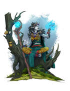 Character Art - Drow Wildfire Druid - RPG Stock Art