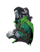 Character Art - Firbolg Druid and Friends - RPG Stock Art