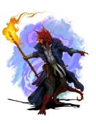 Character Art - Red Dragonborn Sorcerer - RPG Stock Art