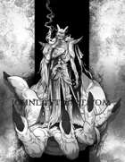 Full Page Art - Anointed Lich - Black and White - RPG Stock Art