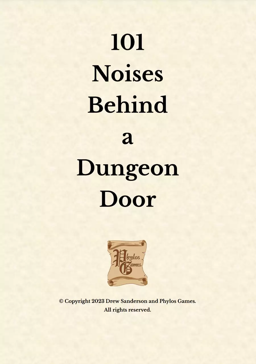 101 Noises Behind a Dungeon Door