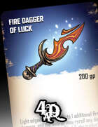 Fire Dagger of Luck - Magic Treasure Card