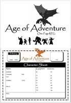 Age of Adventure RPG: CHARACTER SHEET