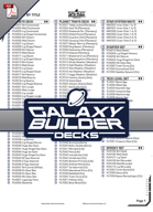 Galaxy Builder Decks: Card Checklist