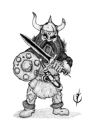Dwarf Fighter (ELKHORN) - Stock art