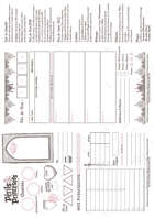 Feuille de personnage pour Périls & Princesses - Jeu de rôle de Contes de Fées