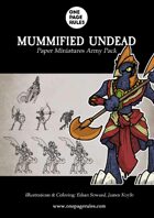 Mummified Undead Army Pack - Paper Miniatures