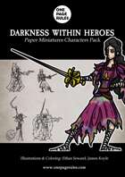 Darkness Within Heroes Character Pack - Paper Miniatures