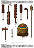Aztec Melee Weapons Stock Art
