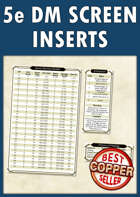 5e DM Screen Inserts