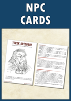 NPC Cards for 5th Edition