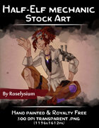 Half Elf Mechanic - Stock Art