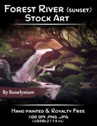 Forest River (Sunset) - Stock Art