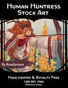 Female Human Huntress - Stock Art