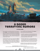 A Dozen Terrifying Rumors