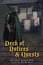 Deck of Notices & Quests, Systemless Fantasy RPG Support by Philip Reed