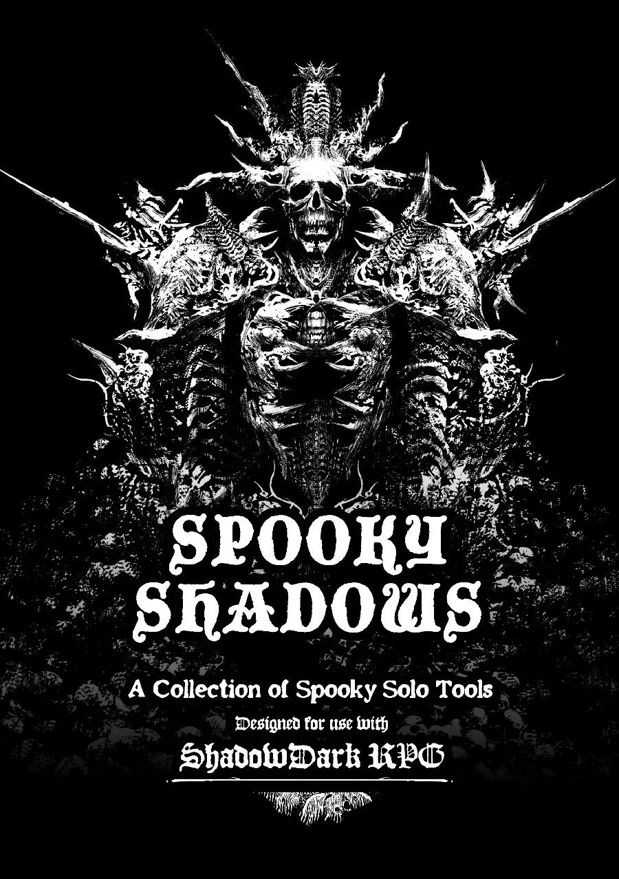 Spooky Shadows, A Collection of Spooky Solo Tools Designed for use with Shadowdark RPG — product thumbnail