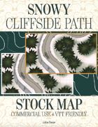 Snowy Cliffside Path Stock Commercial Use Map