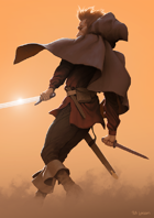 Swordsman - Full Page - Stock Art
